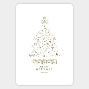 Merry christmas - Merry geexmas - Geeks - GOLD EDITION Magnet